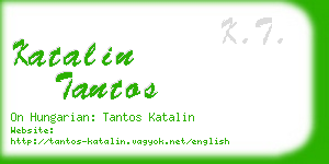 katalin tantos business card